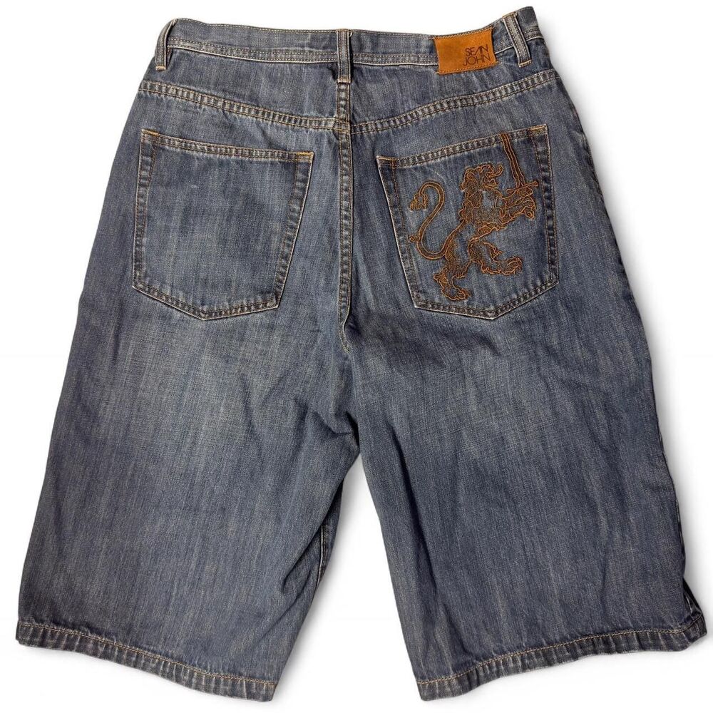 Sean-john Men's Blue and Navy Shorts